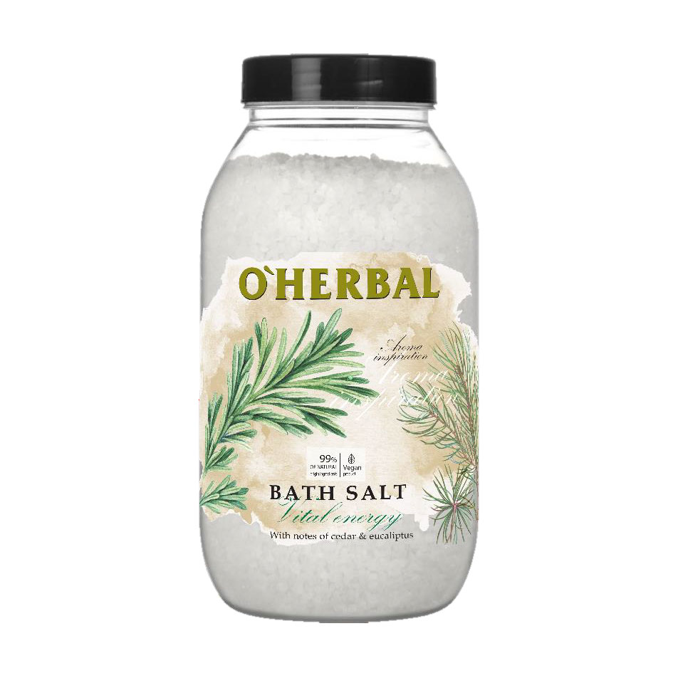 Сіль для ванн O'Herbal Aroma Inspiration Bath Salt Vital Energy, 1.1 кг